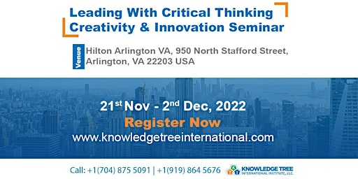 Leading with Critical Thinking, Creativity & Innovation Seminar
