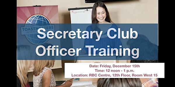 Secretary Club Officer Training