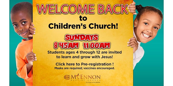 Mt. Ennon Baptist Church -  Children's Church Services