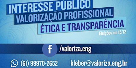 Imagem principal do evento Eleições CREA-DF 2017 - Kleber 29
