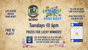 BINGO Game Night | Gator's Dockside - SODO (South Downtown Orlando) FL