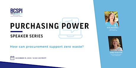 Purchasing Power: How can procurement support zero waste?