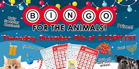 Virtual Bingo for the Animals - 'Paw'liday Edition