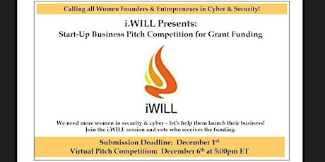 i.WILL Grant Funding Pitch Competition - Women in Security