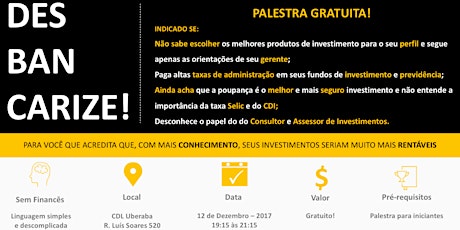 Imagem principal do evento Palestra Investimentos Inteligentes