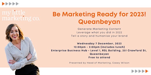 Be Marketing Ready for 2023 - Queanbeyan