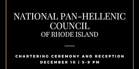 National Pan-Hellenic Council of Rhode Island Chartering Ceremony
