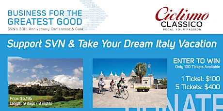 Support SVN & Take Your Dream Italy Vacation primary image