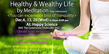 Healthy & Wealthy Life by Meditation primary image