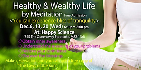 Healthy & Wealthy Life by Meditation primary image