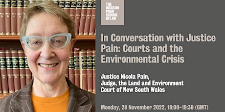 In Conversation with Justice Pain: Courts and the Environmental Crisis primary image