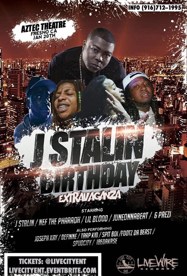 J STALIN + NEF THE PHARAOH + LIL BLOOD + PREZI+ JUNE