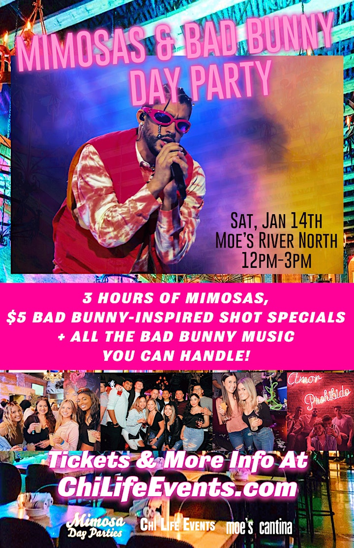 2023 Mimosas & Bad Bunny Day Party - Includes 3 Hours of Mimosas! image