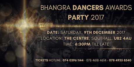 DINNER & DANCE PARTY - BHANGRA DANCERS AWARDS 2017 primary image
