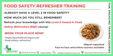 Level 2 Food Safety (Refresher)
