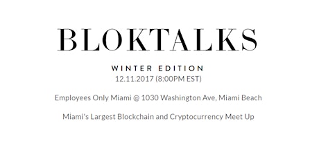 BlokTalks: Winter Edition - Blockchain, Bitcoin, and More! primary image