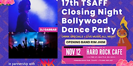 Immagine principale di 17th TSAFF Closing Night Bollywood Dance Party 