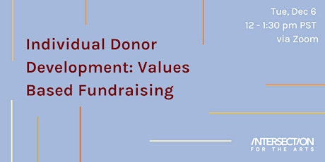Individual Donor Development: Values Based Fundraising