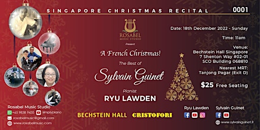 Singapore Christmas recital A French christma musique de Sylvain Guinet