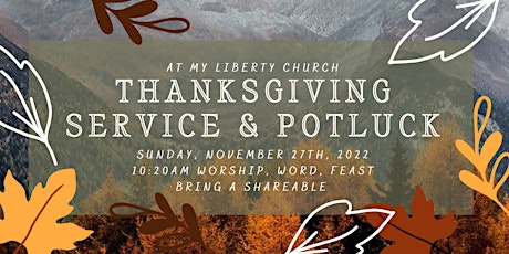Thanksgiving Pot Luck Sunday Service