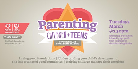 Parenting Children & Teens 4 Week Course Every Tuesday in March primary image