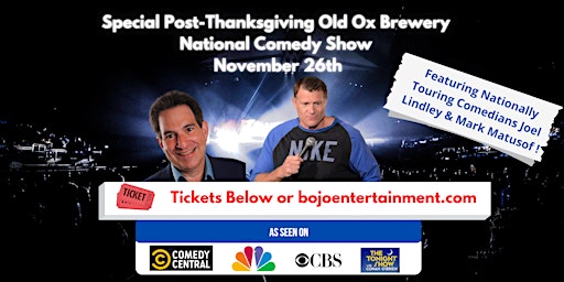 Post Thanksgiving-Old Ox Brewery National Comedy Show