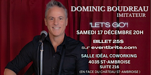 DOMINIC BOUDREAU IMITATEUR "Let's Go"!