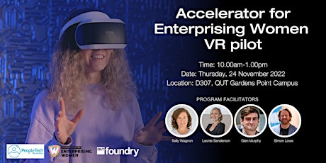 Imagem principal de Accelerator for Enterprising Women; VR Pilot