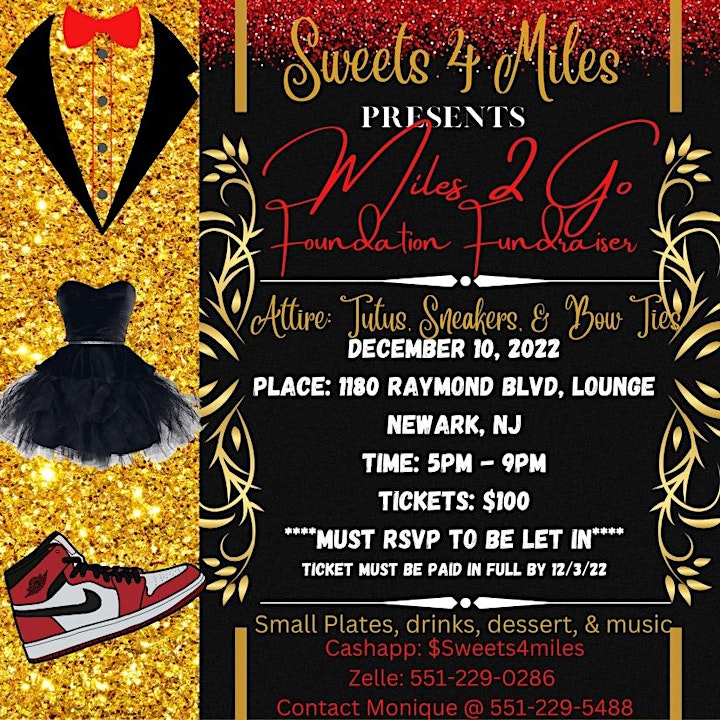 Sweets 4 Miles  presents Miles 2 Go Foundation Fundraiser image