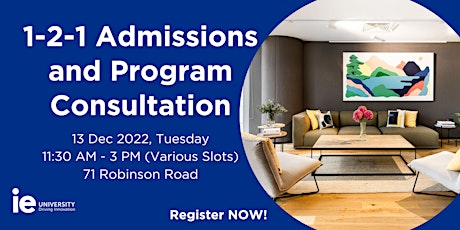 1-2-1 Admissions & Program Consultation (Robinson Road)