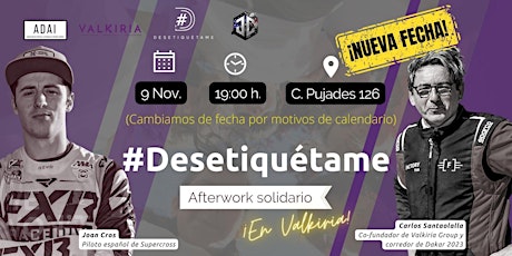 Imagen principal de ¡Afterwork solidario para recaudar fondos a favor de #Desetiquétame!