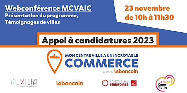 Webconférence - Appel à candidatures MCVAIC 2023