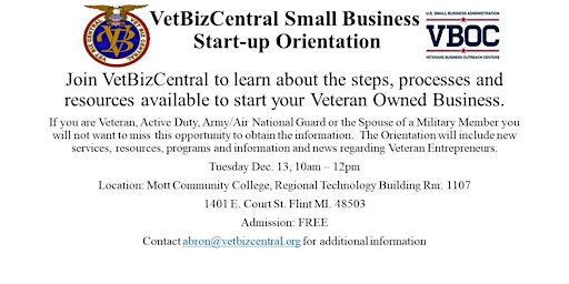 VetBizCentral Small Business  Start-up Orientation