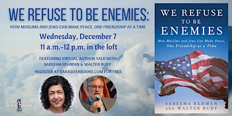 We Refuse to be Enemies Special Edition Book Club & Virtual Author Visit