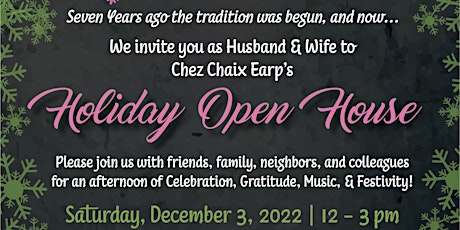 6th Annual Chez Chaix Earp Holiday Open House!