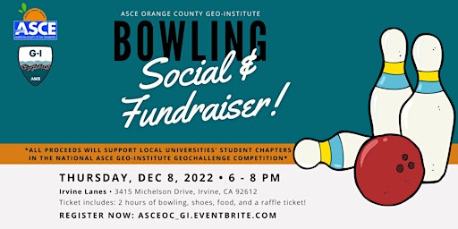 ASCE OC Geo-Institute - Bowling Social and Fundraiser