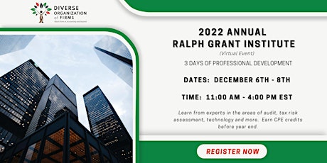2022 RALPH GRANT INSTITUTE - Continuing Professional Education Conference