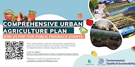 City of Dallas Comprehensive Urban Agriculture Plan Public Meeting @ TMARC primary image