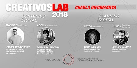 Imagen principal de Charla informativa - Seminarios Digitales CREATIVOS LAB 2018