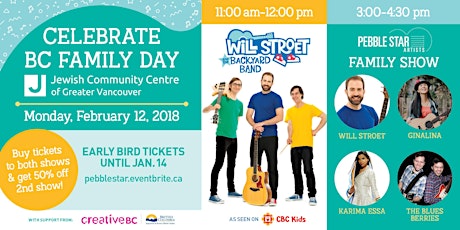 BC Family Day Concerts Will Stroet & Pebble Star Artists primary image