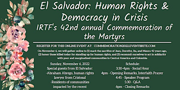 IRTF 42nd Annual Commemoration - El Salvador: Democracy in Crisis