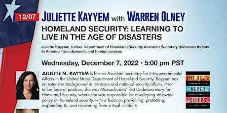 Homeland Security: Learning to Live in the Age of Disasters-Juliette Kayyem