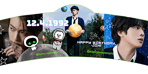 Jin's Birthday Party Cupsleeve Event