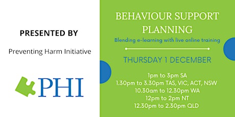 Behaviour Support Planning Blended Learning