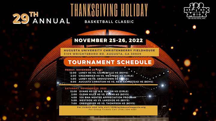 100 Black Men of Augusta Thanksgiving Holiday Basketball Classic image