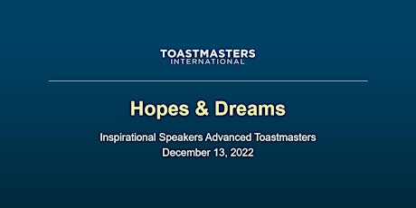 Inspirational Speakers Advance Toastmaster Club - Diciembre 13th
