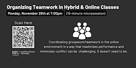 Organizing Teamwork in Hybrid & Online Classes (15-min Microsession)