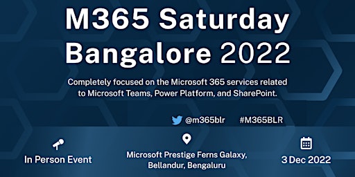 M365 Saturday Bangalore 2022