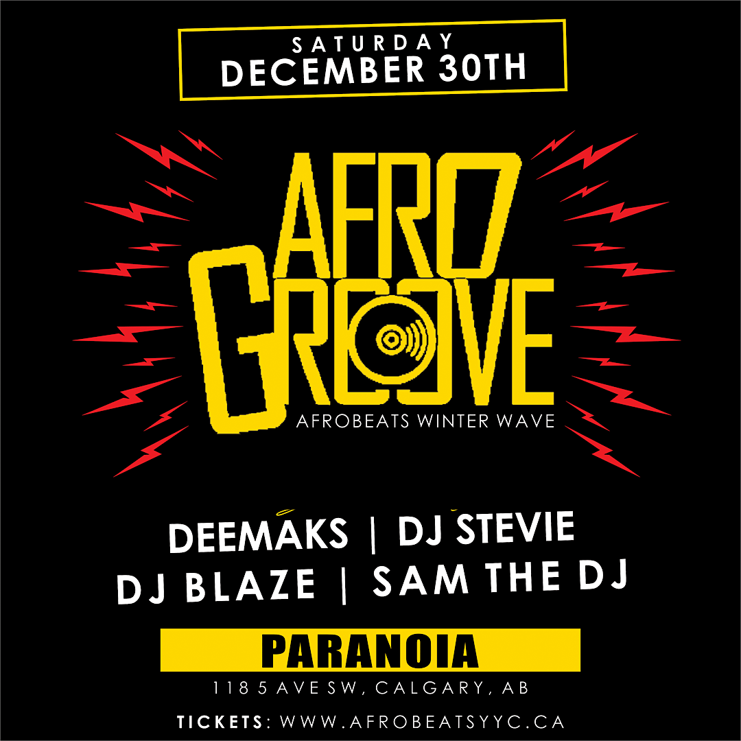 AFROGROOVE | HOLIDAY EDITION event poster