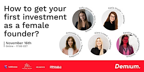 Imagen principal de How to get your first investment as a female founder?